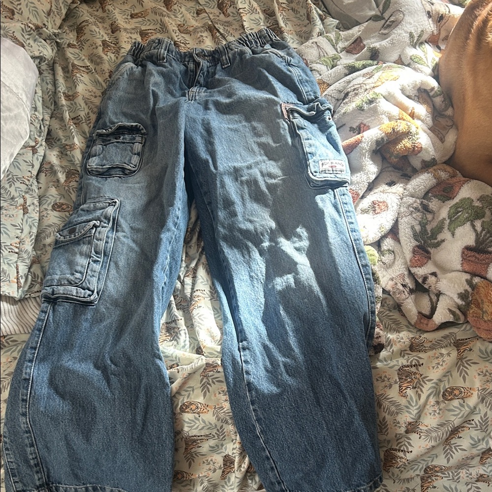 BDG Women's Relaxed Blue Cargo Jeans